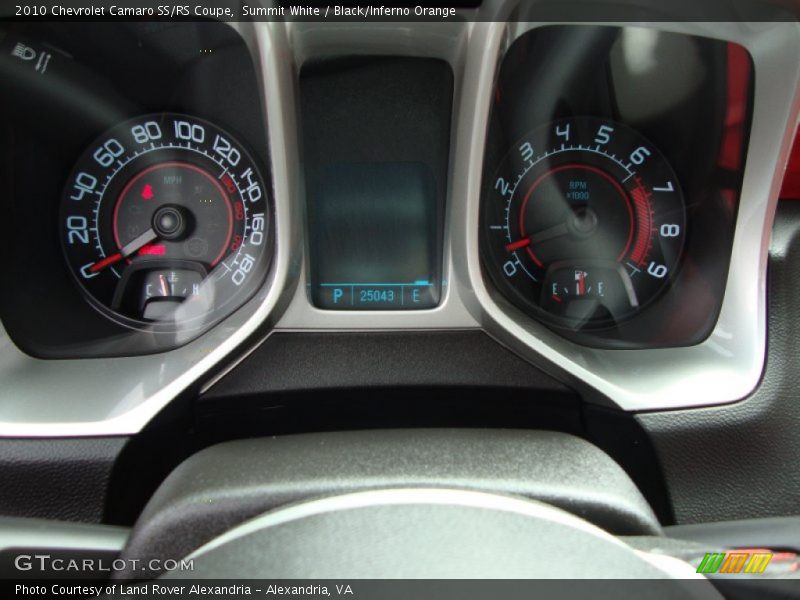 Summit White / Black/Inferno Orange 2010 Chevrolet Camaro SS/RS Coupe