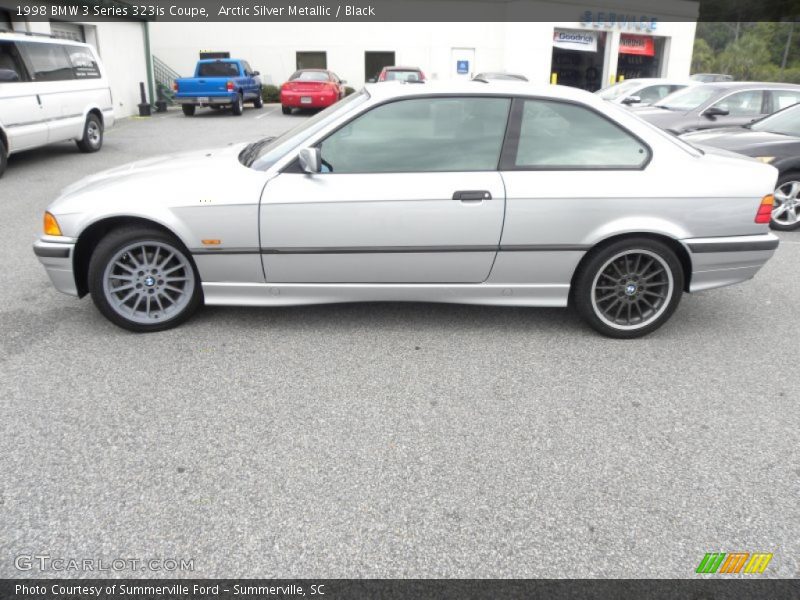 Arctic Silver Metallic / Black 1998 BMW 3 Series 323is Coupe