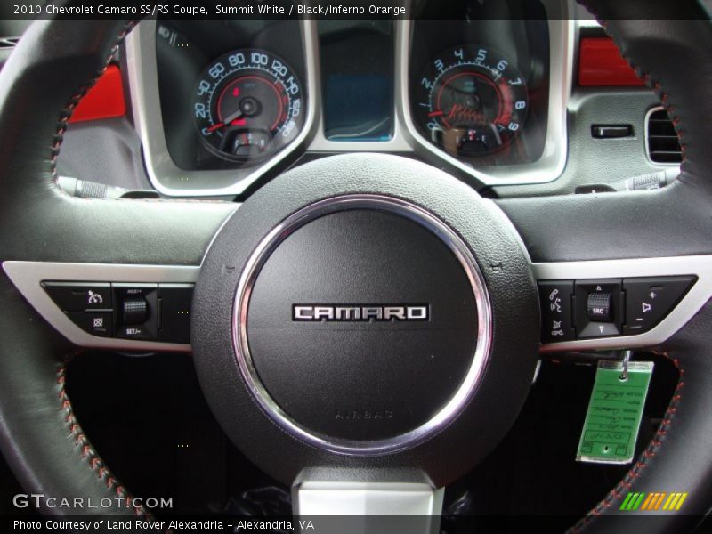 Summit White / Black/Inferno Orange 2010 Chevrolet Camaro SS/RS Coupe