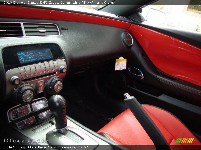 Summit White / Black/Inferno Orange 2010 Chevrolet Camaro SS/RS Coupe