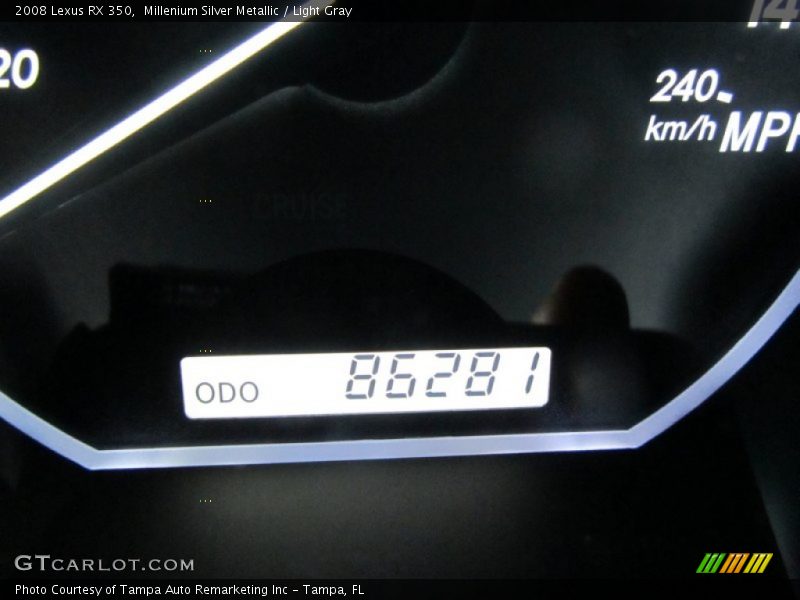 Millenium Silver Metallic / Light Gray 2008 Lexus RX 350