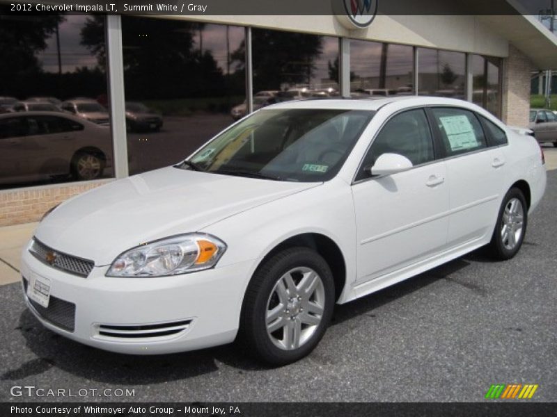 Summit White / Gray 2012 Chevrolet Impala LT