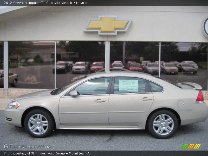 Gold Mist Metallic / Neutral 2012 Chevrolet Impala LT