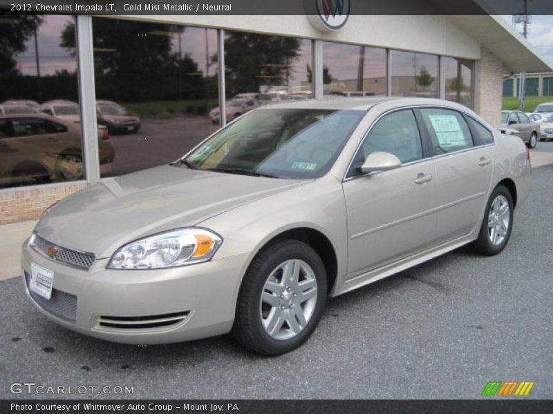 Gold Mist Metallic / Neutral 2012 Chevrolet Impala LT