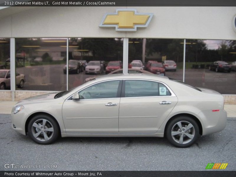 Gold Mist Metallic / Cocoa/Cashmere 2012 Chevrolet Malibu LT