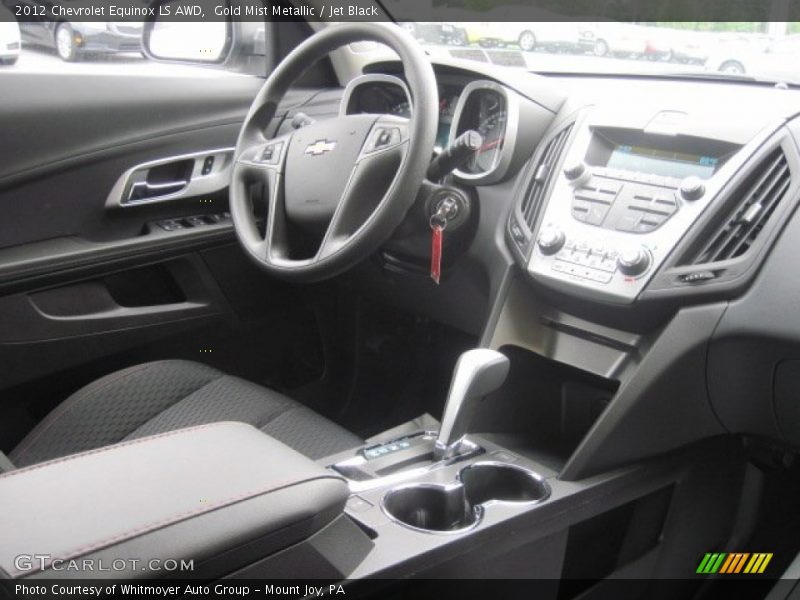 Gold Mist Metallic / Jet Black 2012 Chevrolet Equinox LS AWD
