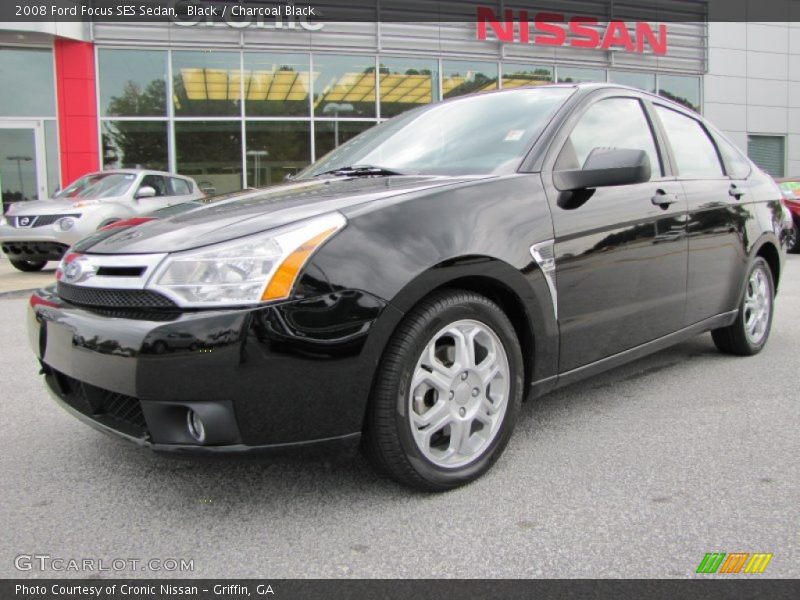 Black / Charcoal Black 2008 Ford Focus SES Sedan