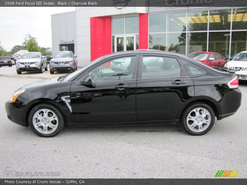 Black / Charcoal Black 2008 Ford Focus SES Sedan