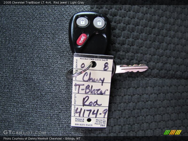 Red Jewel / Light Gray 2008 Chevrolet TrailBlazer LT 4x4