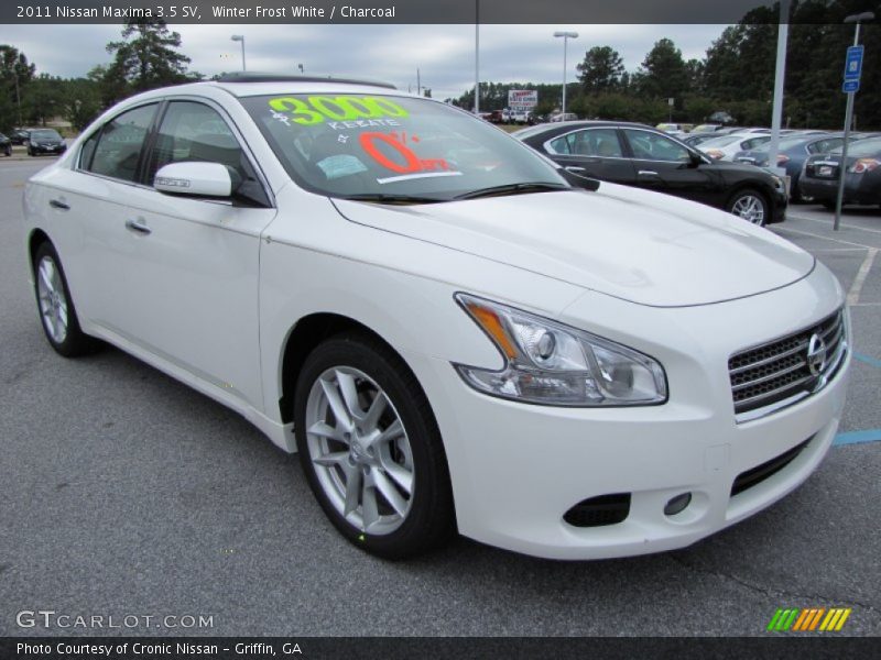 Winter Frost White / Charcoal 2011 Nissan Maxima 3.5 SV