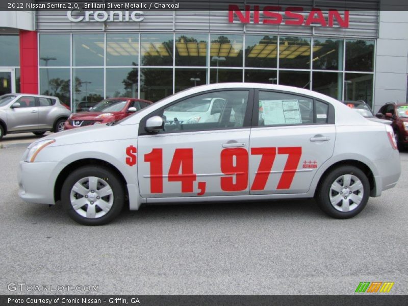 Brilliant Silver Metallic / Charcoal 2012 Nissan Sentra 2.0