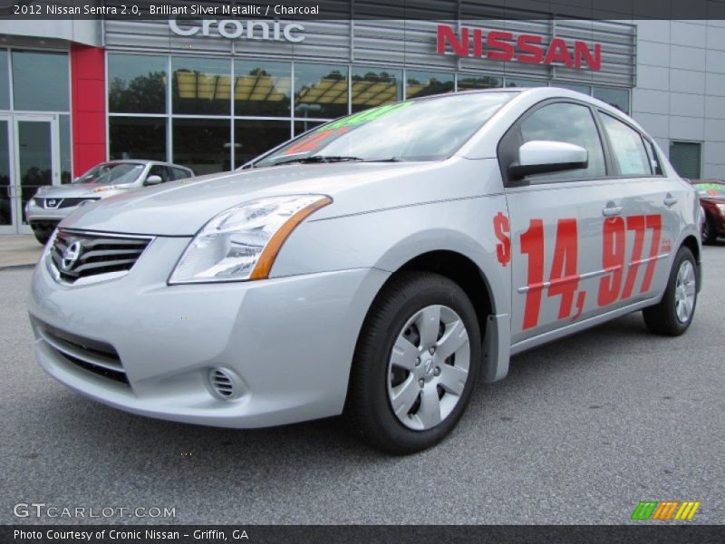 Brilliant Silver Metallic / Charcoal 2012 Nissan Sentra 2.0