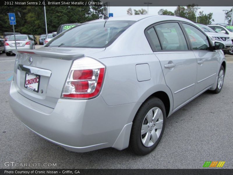 Brilliant Silver Metallic / Charcoal 2012 Nissan Sentra 2.0