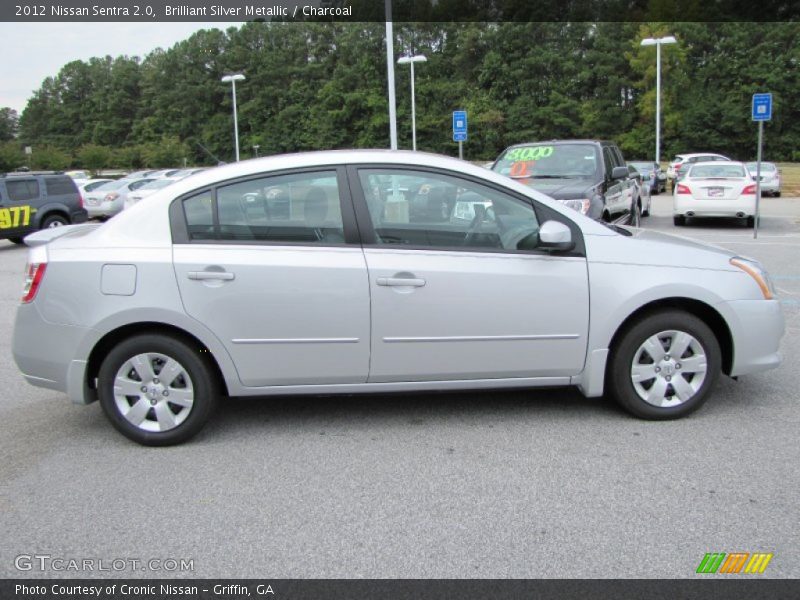 Brilliant Silver Metallic / Charcoal 2012 Nissan Sentra 2.0