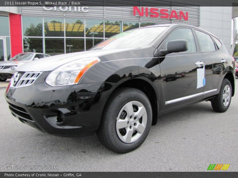 Wicked Black / Black 2011 Nissan Rogue S