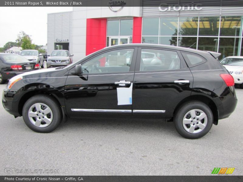 Wicked Black / Black 2011 Nissan Rogue S
