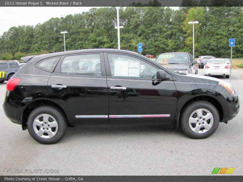 Wicked Black / Black 2011 Nissan Rogue S