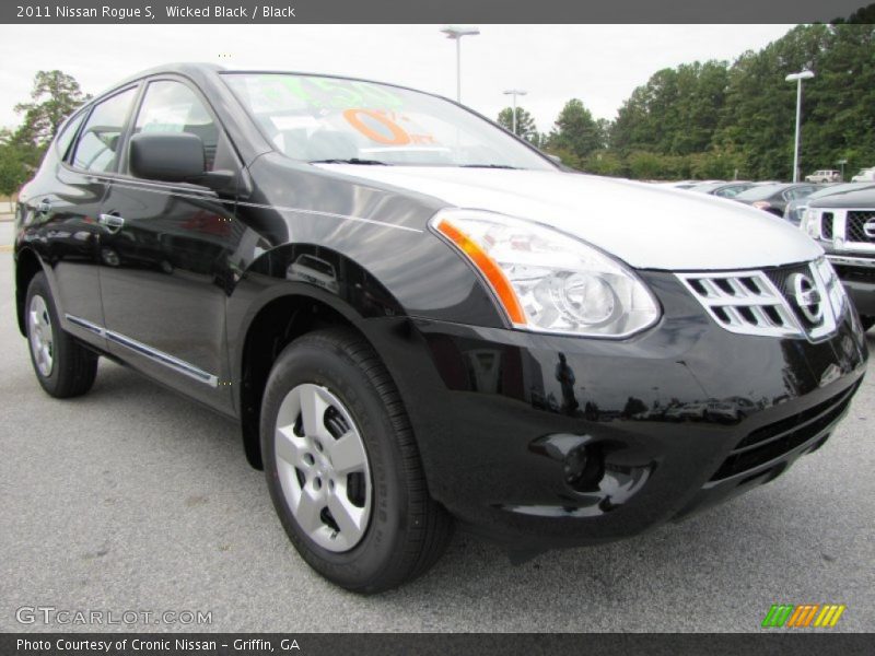 Wicked Black / Black 2011 Nissan Rogue S