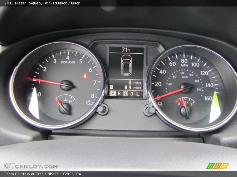 Wicked Black / Black 2011 Nissan Rogue S