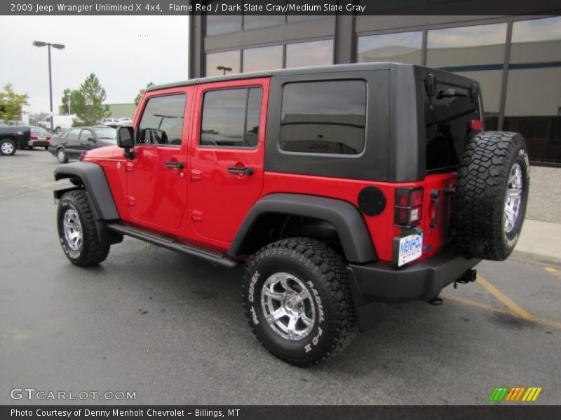 Flame Red / Dark Slate Gray/Medium Slate Gray 2009 Jeep Wrangler Unlimited X 4x4