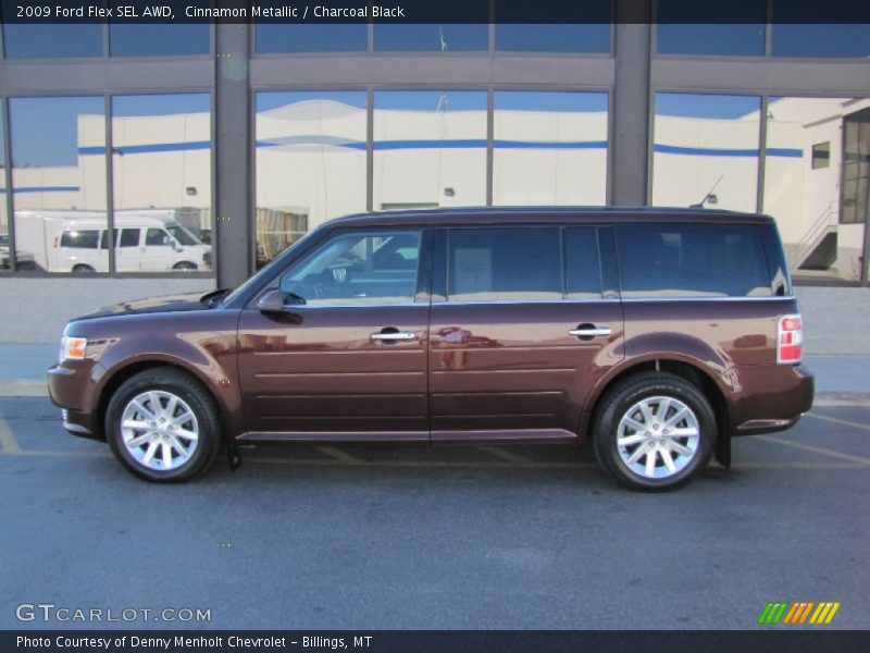 Cinnamon Metallic / Charcoal Black 2009 Ford Flex SEL AWD