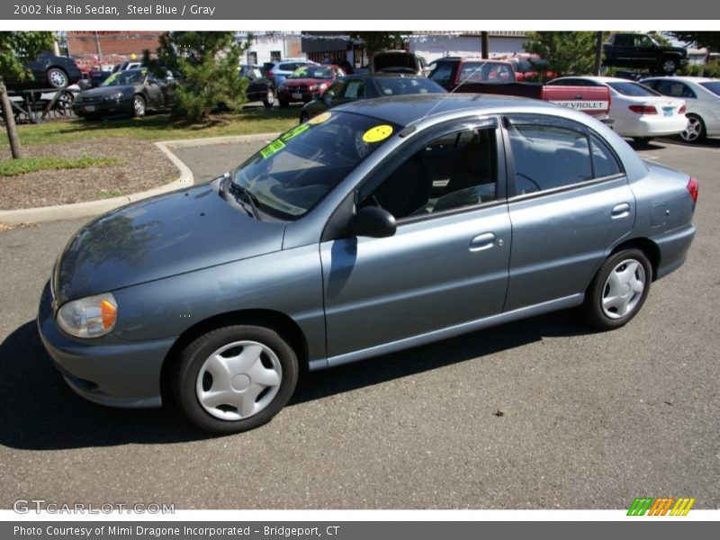 Steel Blue / Gray 2002 Kia Rio Sedan