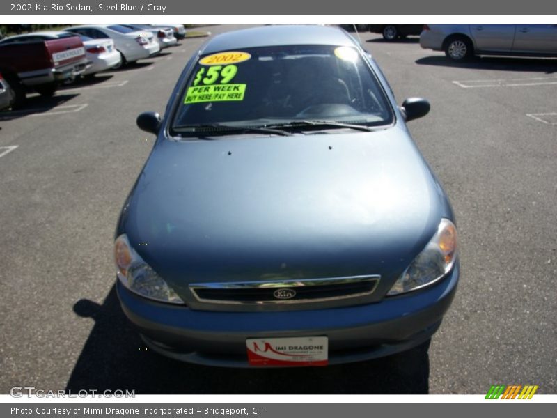 Steel Blue / Gray 2002 Kia Rio Sedan