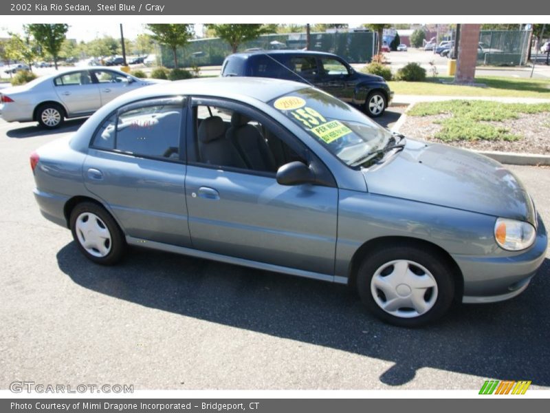 Steel Blue / Gray 2002 Kia Rio Sedan