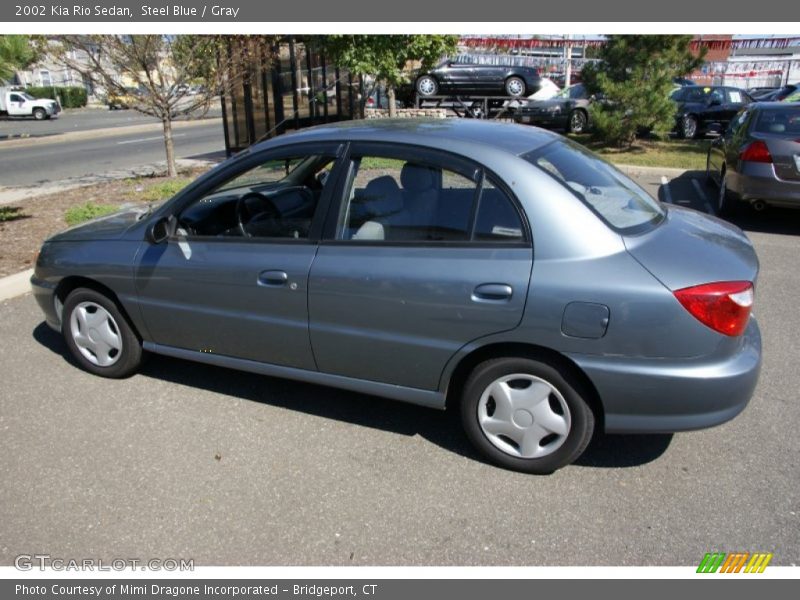 Steel Blue / Gray 2002 Kia Rio Sedan