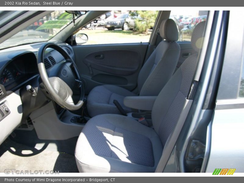 Steel Blue / Gray 2002 Kia Rio Sedan
