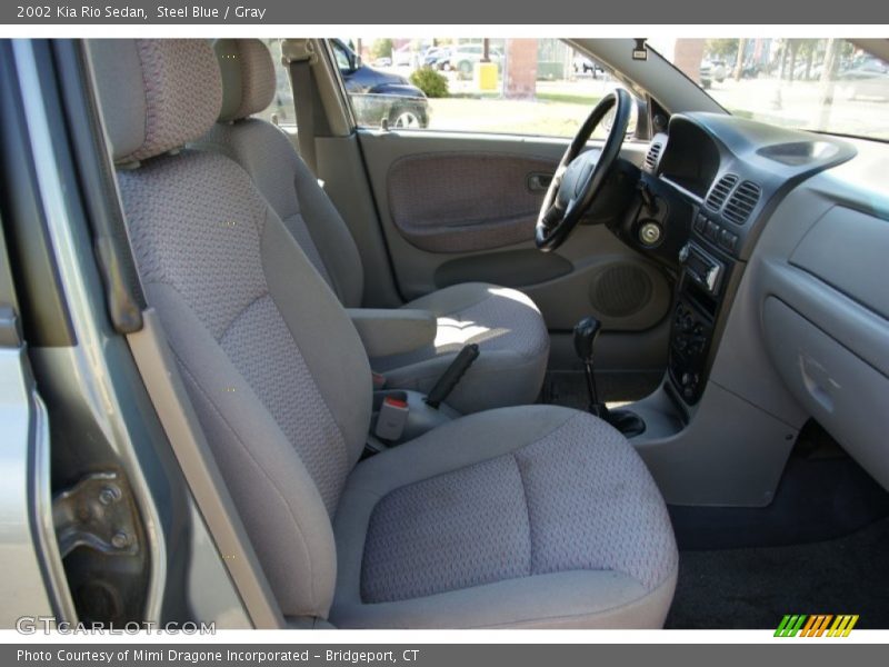 Steel Blue / Gray 2002 Kia Rio Sedan