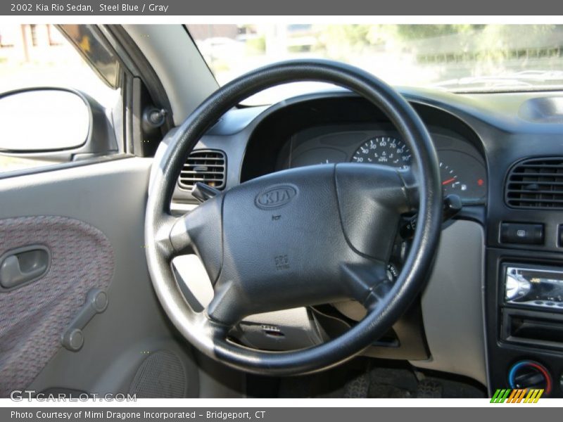 Steel Blue / Gray 2002 Kia Rio Sedan