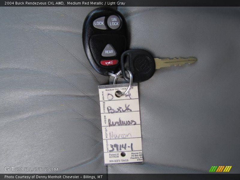 Medium Red Metallic / Light Gray 2004 Buick Rendezvous CXL AWD