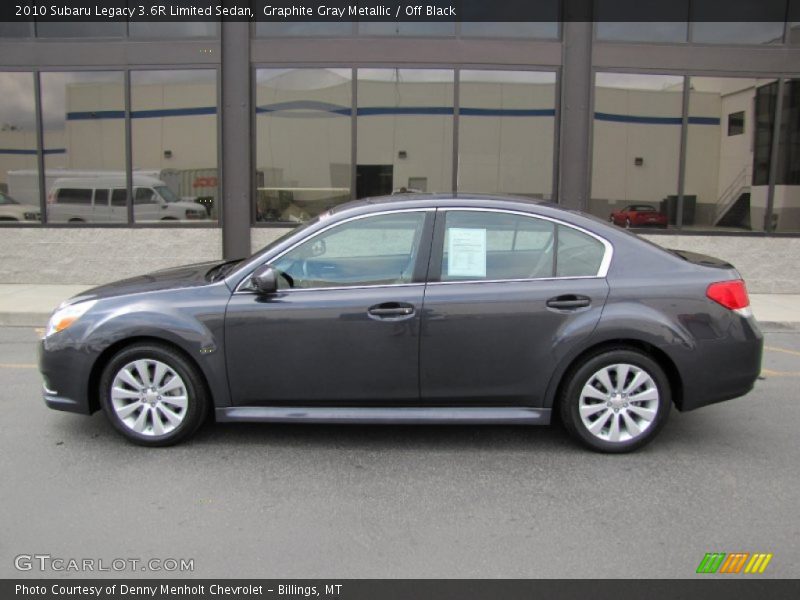 Graphite Gray Metallic / Off Black 2010 Subaru Legacy 3.6R Limited Sedan