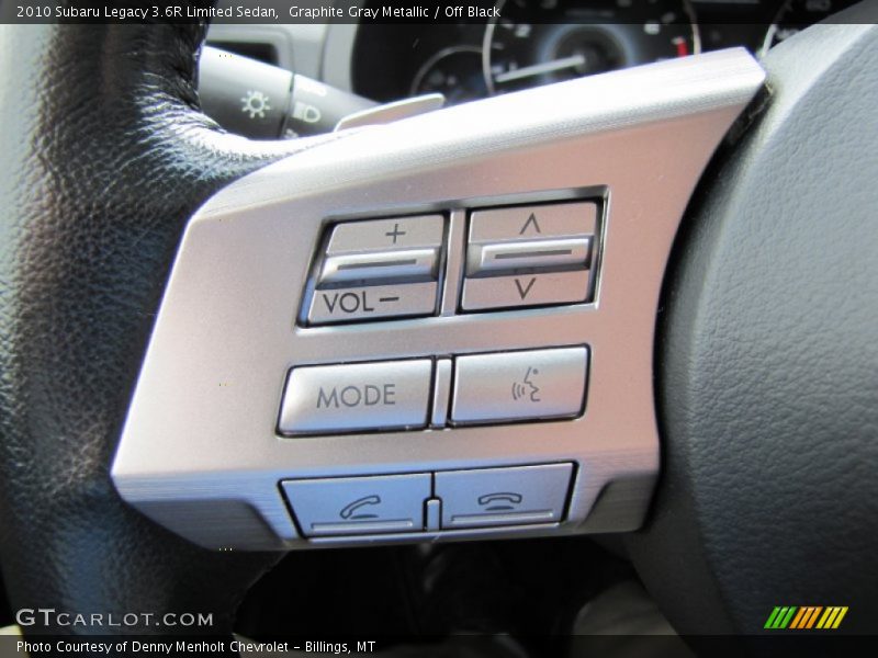 Controls of 2010 Legacy 3.6R Limited Sedan