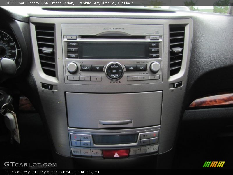 Controls of 2010 Legacy 3.6R Limited Sedan