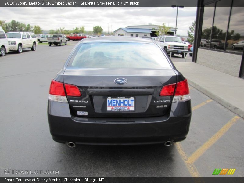 Graphite Gray Metallic / Off Black 2010 Subaru Legacy 3.6R Limited Sedan