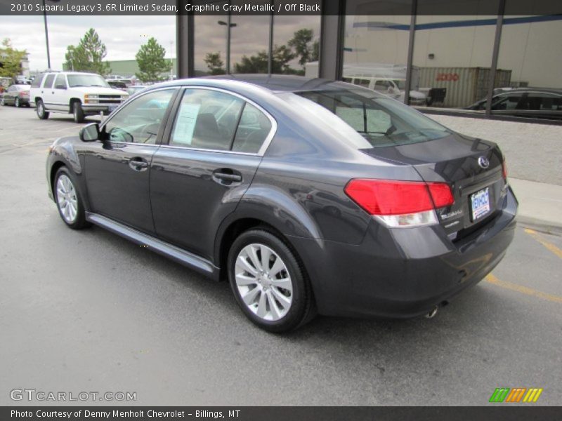 Graphite Gray Metallic / Off Black 2010 Subaru Legacy 3.6R Limited Sedan