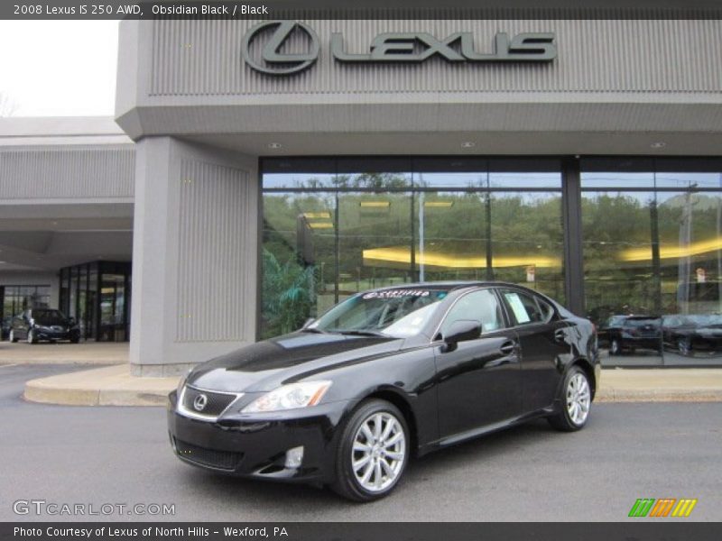 Obsidian Black / Black 2008 Lexus IS 250 AWD
