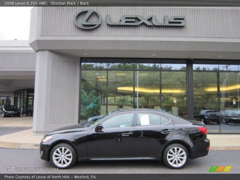 Obsidian Black / Black 2008 Lexus IS 250 AWD