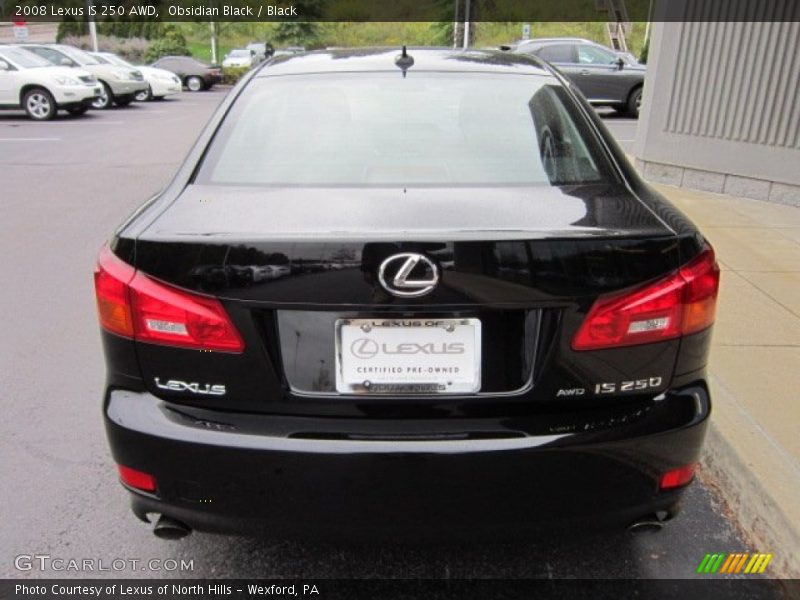 Obsidian Black / Black 2008 Lexus IS 250 AWD
