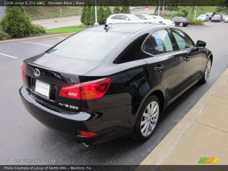 Obsidian Black / Black 2008 Lexus IS 250 AWD