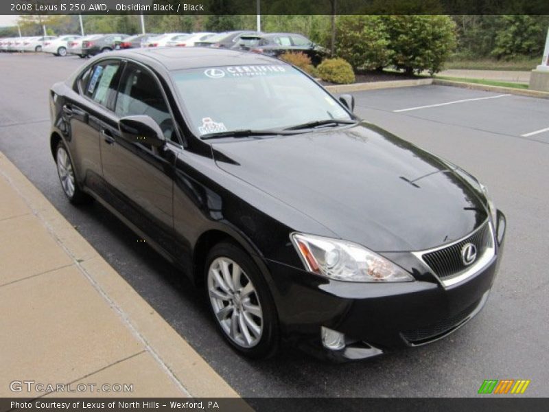 Obsidian Black / Black 2008 Lexus IS 250 AWD
