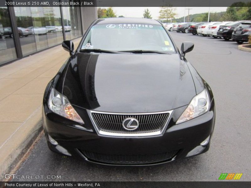 Obsidian Black / Black 2008 Lexus IS 250 AWD