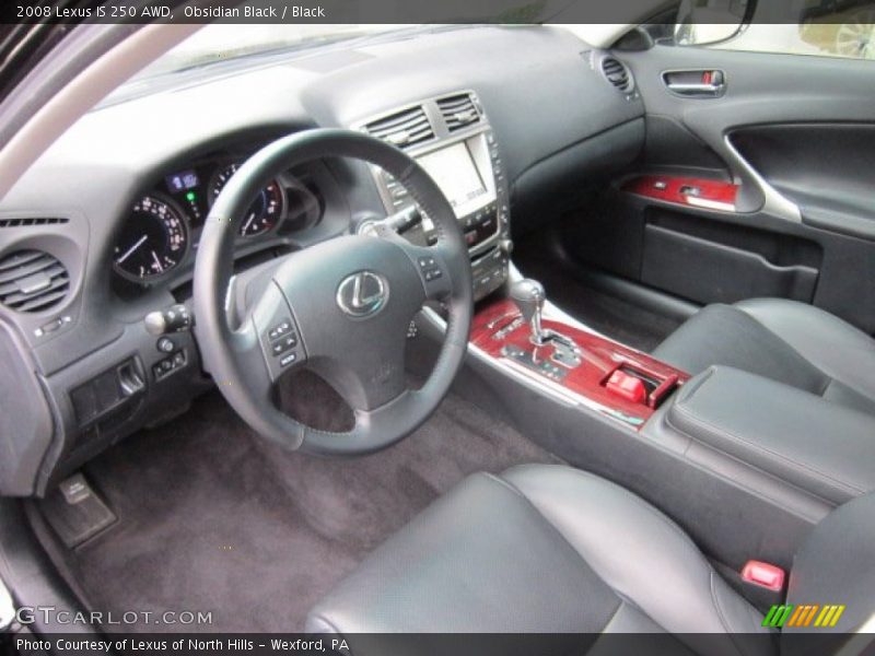 Obsidian Black / Black 2008 Lexus IS 250 AWD