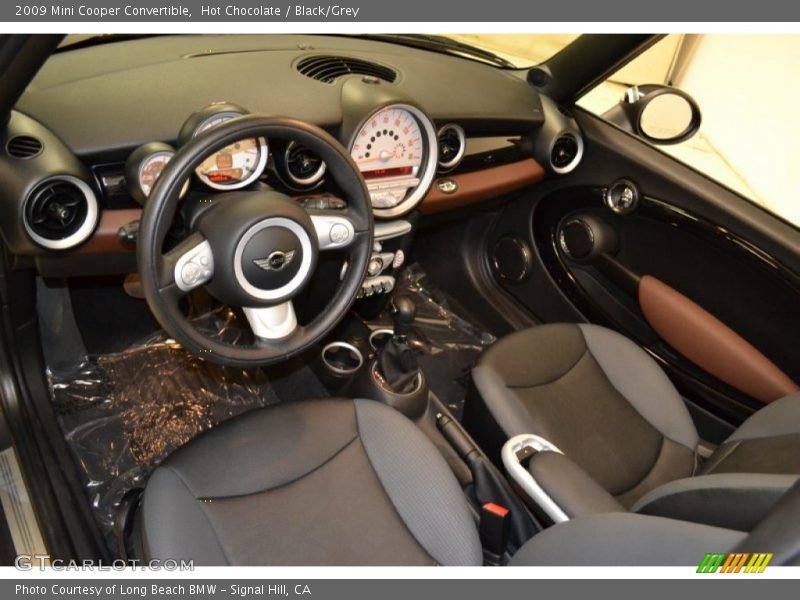 Hot Chocolate / Black/Grey 2009 Mini Cooper Convertible