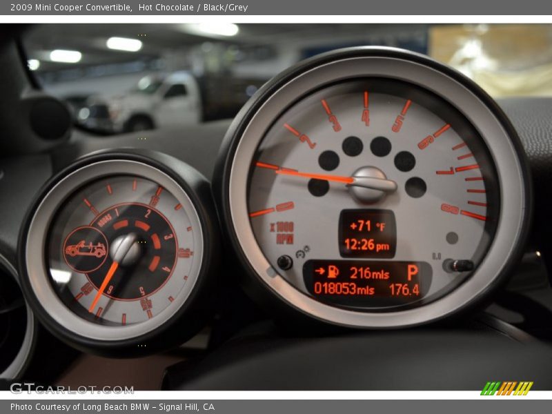 Hot Chocolate / Black/Grey 2009 Mini Cooper Convertible