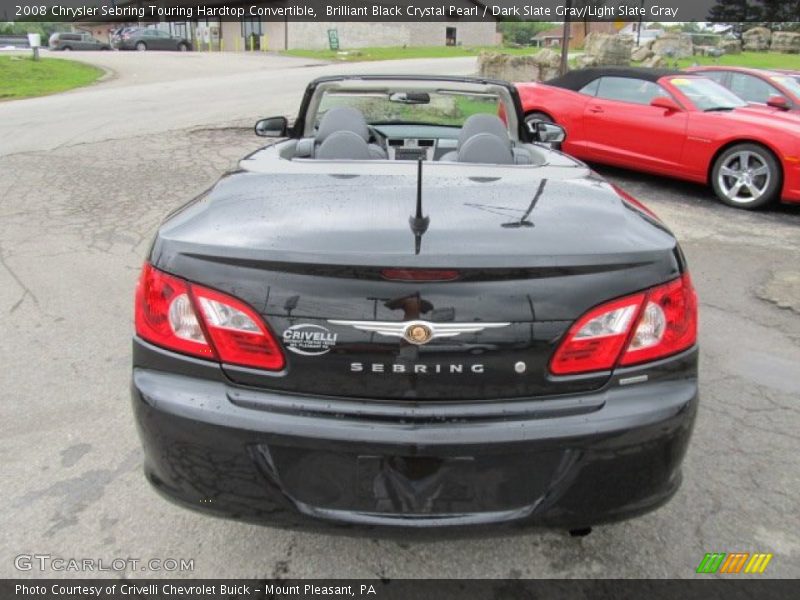 Brilliant Black Crystal Pearl / Dark Slate Gray/Light Slate Gray 2008 Chrysler Sebring Touring Hardtop Convertible