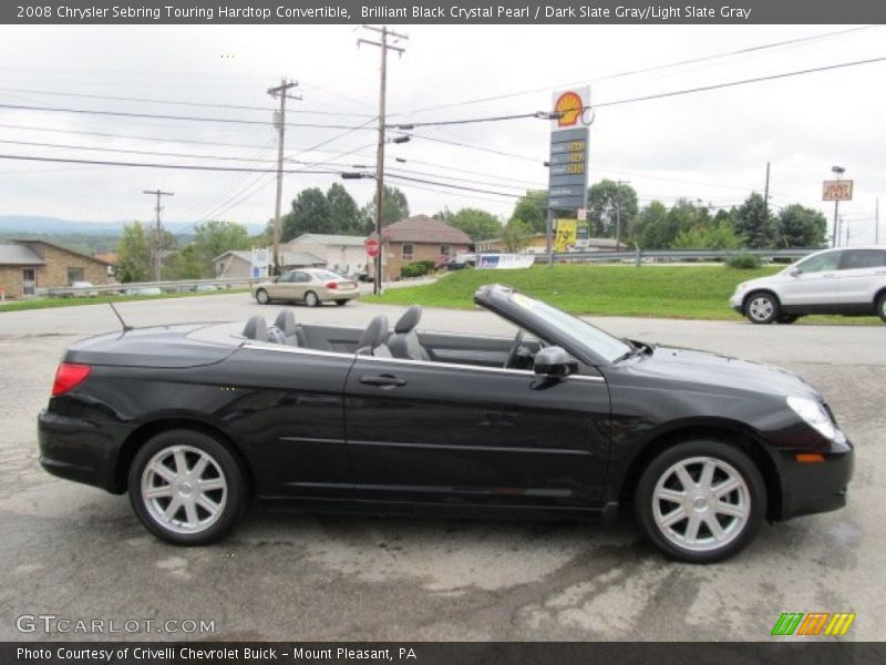 Brilliant Black Crystal Pearl / Dark Slate Gray/Light Slate Gray 2008 Chrysler Sebring Touring Hardtop Convertible