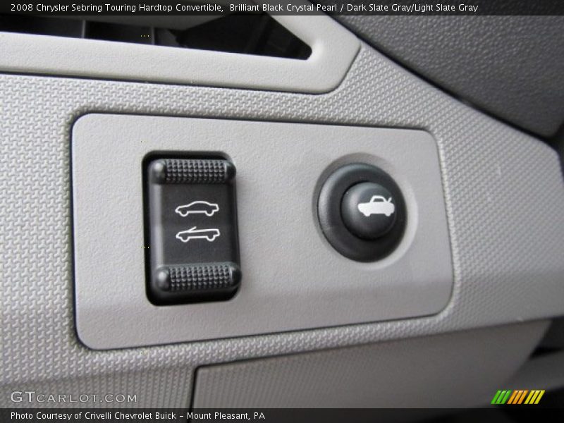 Brilliant Black Crystal Pearl / Dark Slate Gray/Light Slate Gray 2008 Chrysler Sebring Touring Hardtop Convertible